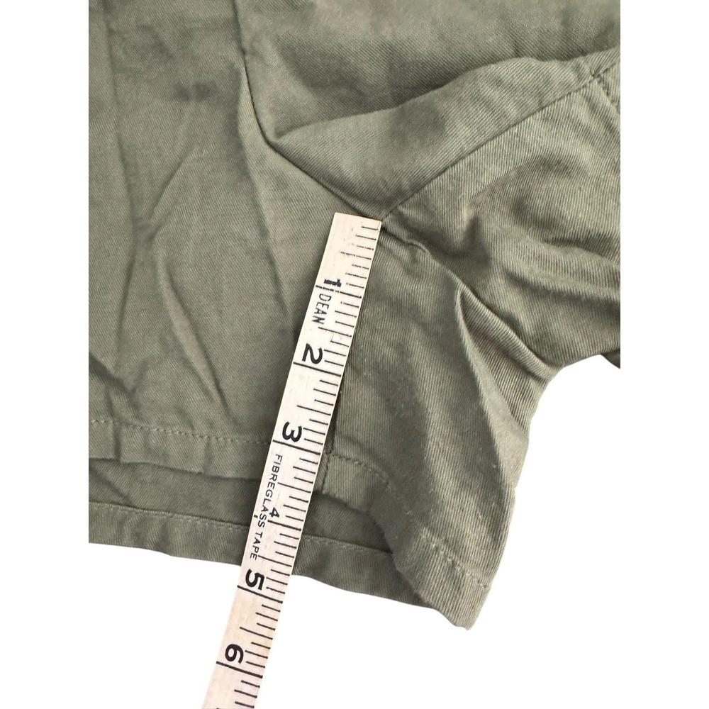 Madewell Women's Green Pull-On Shorts Size Small S | Casual Linen Blend - Picture 5 of 6